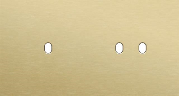 Plaque de recouvrement double, horizontale 71mm d'entraxe, pour une fonction de commutation simple e