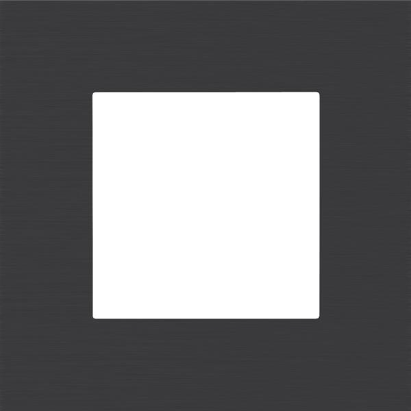 Plaque de recouvrement simple, Niko Pure Alu Black brushed