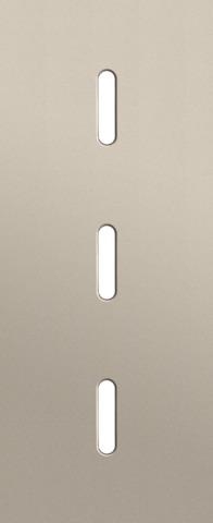 Plaque de recouvrement triple, verticale 60mm d'entraxe, pour trois fonctions de commutation simple,