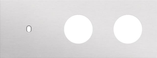 Triple cover plate, horizontal 71mm centre distance, for a single switching function and two socket