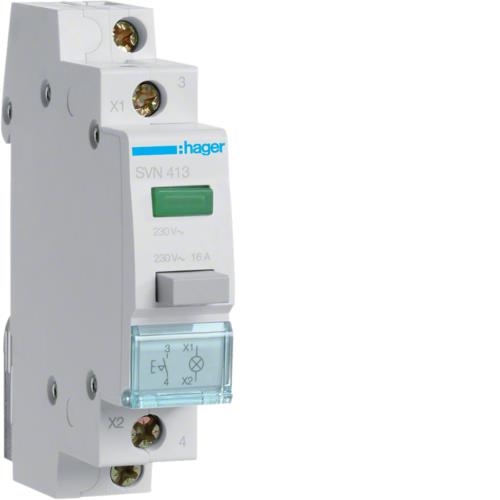 Latching 1NO PB + Green light 230Vac
