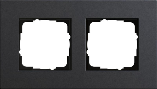 Cadre finition 2 x Gira Esprit Linoléum - multiplex Anthracite