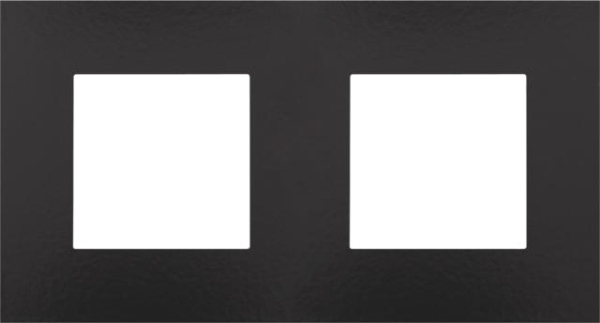 Plaque double horizontale entraxe 71mm Bakelite Black