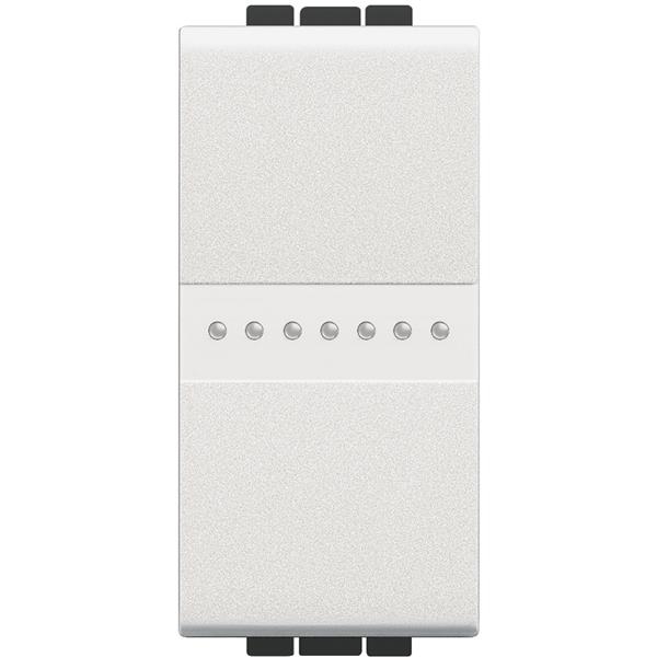 LivingLight - axiaal enkelpolig schakelaar 16AX 250V 1 module steekklemmen Wit
