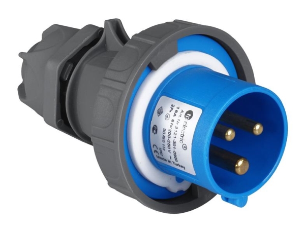 Plug CEE 3 x 32A 220 - 240Vac Blue IP67 with screw connections