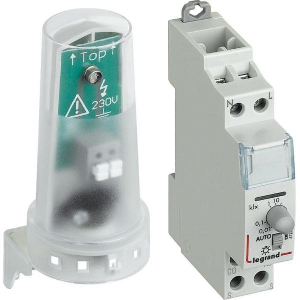 Interrupteur crépusculaire 1 fonction 250V - 16A - 1 module