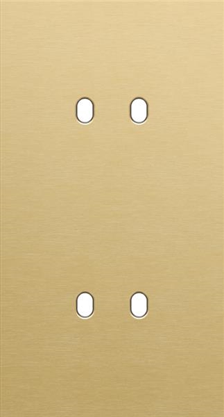 Plaque de recouvrement double, verticale 71mm d'entraxe, pour des fonctions d'interrupteur double, N