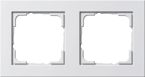 Cadre finition 2 x Gira E2 Blanc mat
