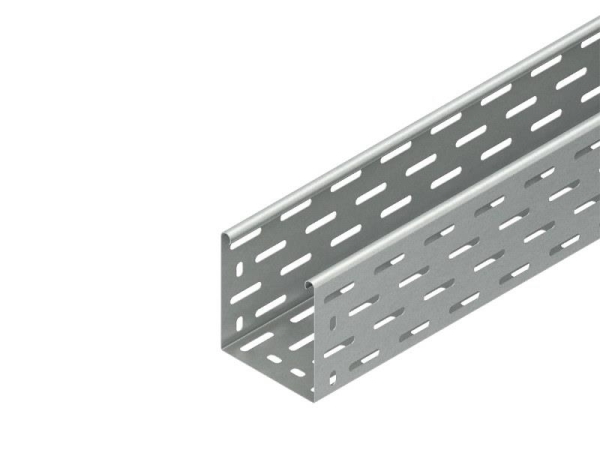 Kabelgoot geperforeerd + U - koppeling, lengte = 3m, dikte =1mm, sendzimir 110 x 400 x 3000mm