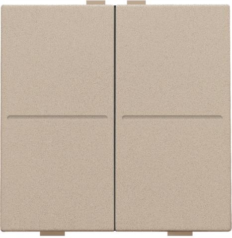 Touche double pour interrupteur sans fil ou bouton - poussoir à 4 boutons de commande Champagne