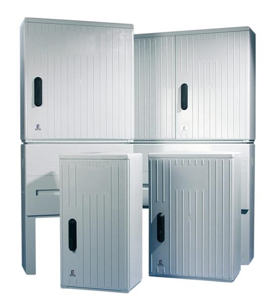 Cabinet Din0 - 850 / 320 - Ral 7035, ribbed