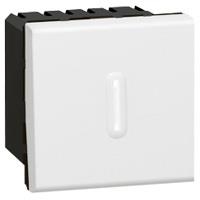 Mosaic interrupteur temporisé 2 fils Led 2 modules Blanc