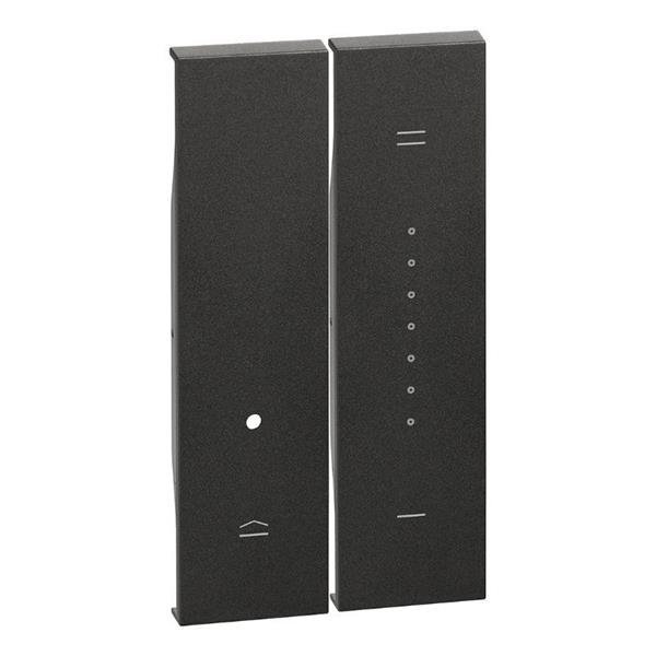 LNow - dimmer cover 2 modules Black