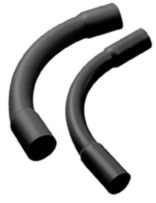 Bocht 20mm voor versterkte buis Grijs Ral 7016