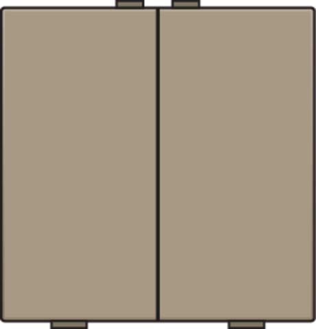Bouton - poussoir double pour Niko Home control Bronze