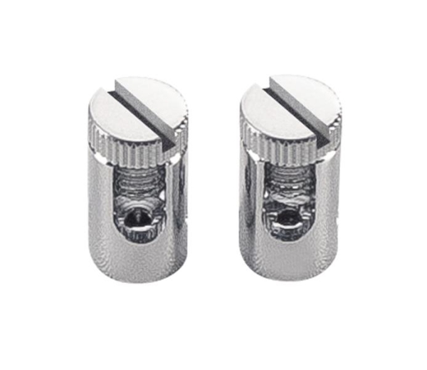Alimentation pour câble tendu T.B.T., Chrome, 2 pièces, maximum 25A