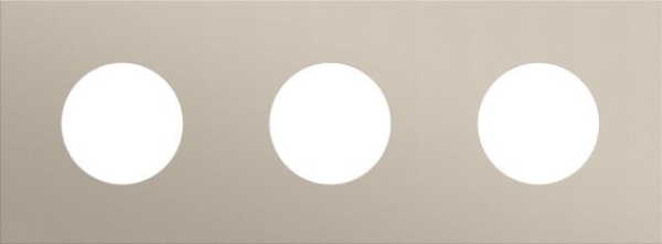 Drievoudige afdekplaat, 71mm centerafstand, voor drie stopcontacten, Niko Rocker en Niko Toggle, ste