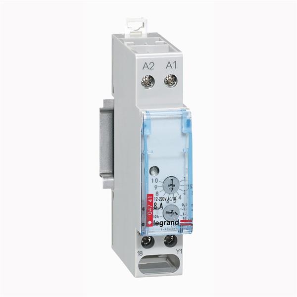Relais temporisé 8A - 250V retardé à l'ouverture - 1 module