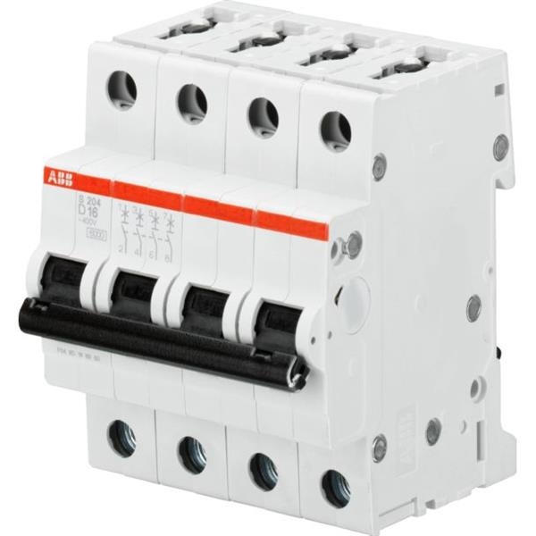 Vierpolige automaat 6kA S204 curve D 25A