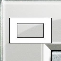 LivingLight - rechthoekige afdekplaat 4 modules cold Grey