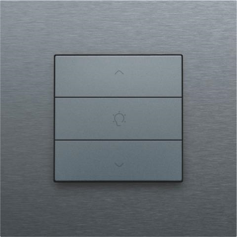 Commande de variateur simple pour Niko Home control x 3 Alu Steel