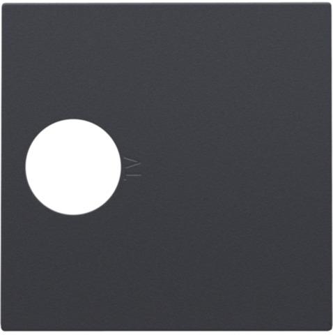 Afwerkingsset voor enkelvoudige coaxaansluiting voor TV Anthracite
