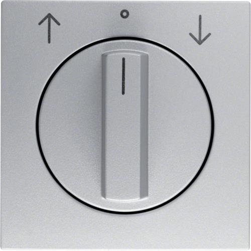 Enjoliveur avec bouton rotatif pour interrupteur volets S.1 / B.3 / B.7 Alu, mat