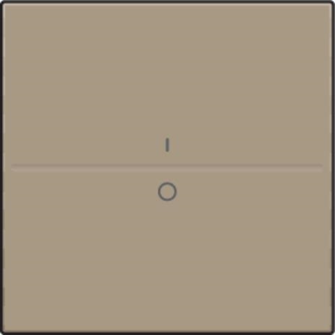 Touche simple avec marquage I et 0 pour interrupteur sans fil ou bouton-poussoir à 2 boutons Bronze