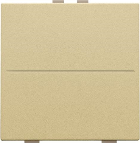 Touche simple pour interrupteur sans fil ou bouton - poussoir à 2 boutons de commande Alu Gold
