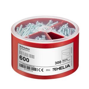 Box of screws Pozidriv 3 x 100 pieces: 15 / 25 / 40mm