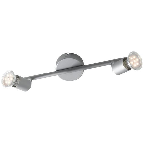 Richtbare Led spot Zilver 2 x Gu10 3W 500lm 4000K 35 x 15cm