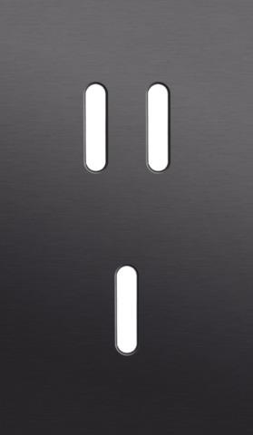 Double cover plate, vertical 60mm center distance, for double and single switching function, Niko R