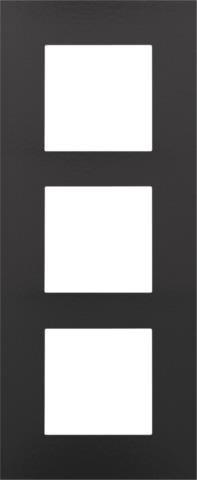 Triple flush surround plate with 60mm vertical centre - to - centre distance Pure Bakelite® piano Bl