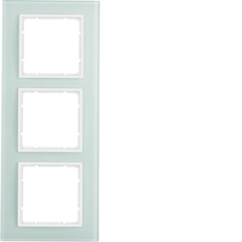Afdekraam 3 - voudig Berker B.7 Glas, Polarwit