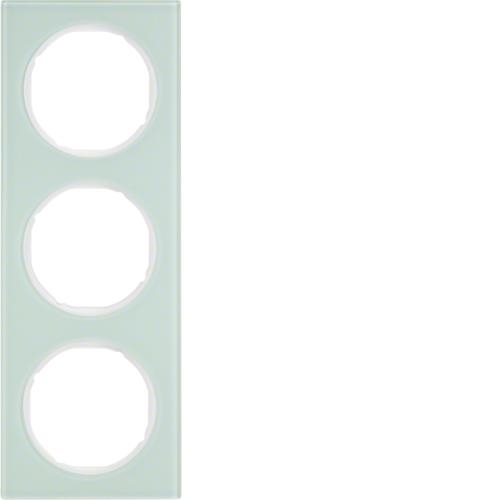 Frame 3gang, R.3, glass polar White