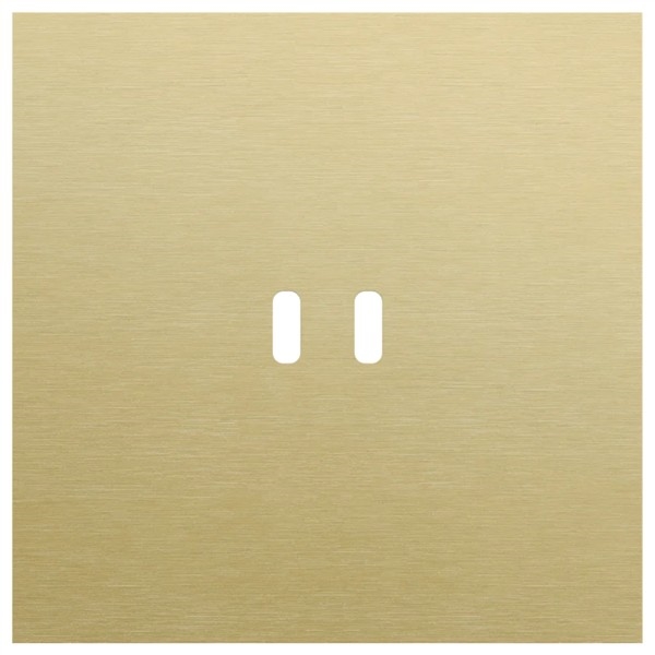 Plaque de recouvrement simple pour double chargeur USB-C Niko Rocker et Niko Toggle Alu Gold brushed
