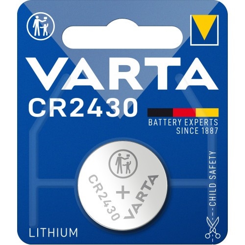 Lithium batterij 3V 280mAh hoogte 3mm diameter 24.5mm