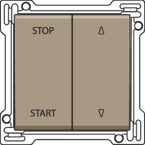 Set de finition pour double interrupteur pour volets Bronze