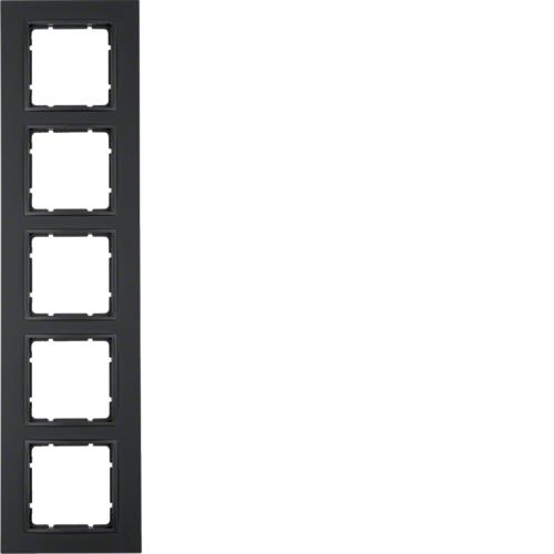 Plaque de recouvrement 5 postes Berker B.7 Anthracite, mat