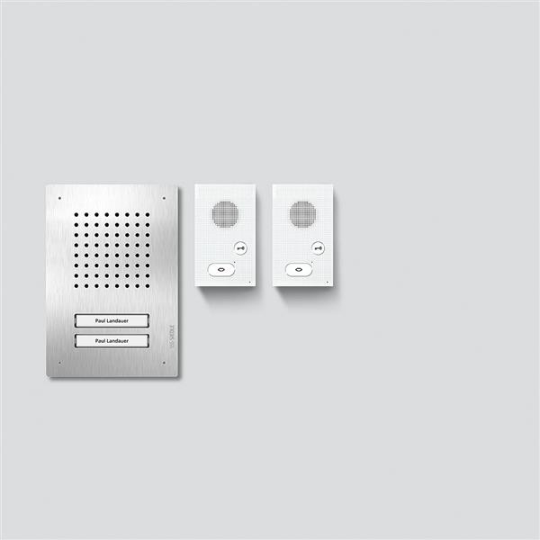 Kit audio Siedle Classic Acier inoxydable / Blanc