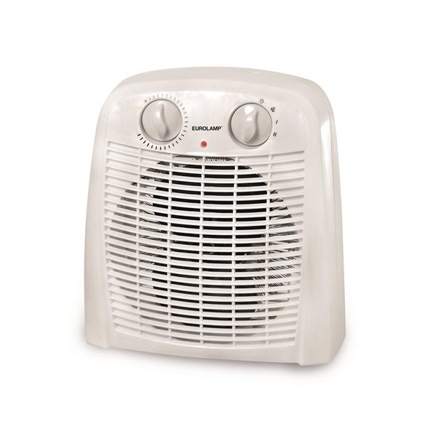 Radiateur soufflant pour salle de bain 1000 - 2000W avec voyant de puissance et thermostat réglable