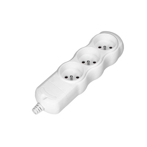 Stekkerdoos splitter 3 x 2 polig + A, Wit