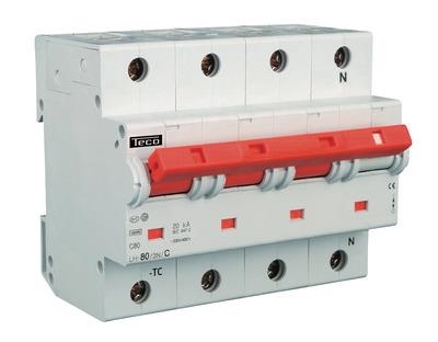 Disjoncteur 3 pôles + N 125A 15kA courbe C