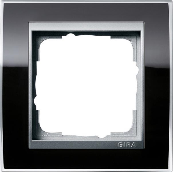 Afdekraam 1 voudig voor kleur Aluminium Gira Event Clear Zwart