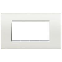 LivingLight - rechthoekige afdekplaat 4 modules Wit
