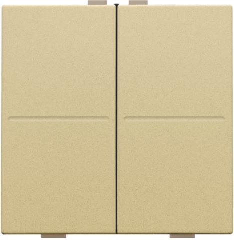 Touche double pour interrupteur sans fil ou bouton - poussoir à 4 boutons de commande Alu Gold