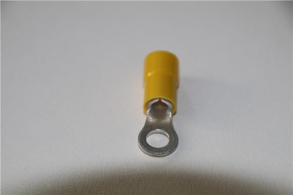 Faston ring geisoleerd 4 - 6mm² diameter  M5 Geel