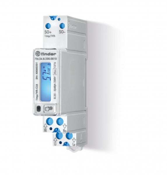 Compteur d'énergie monophasé 5 à 40A, digital, MID, NFC par 5 pièces