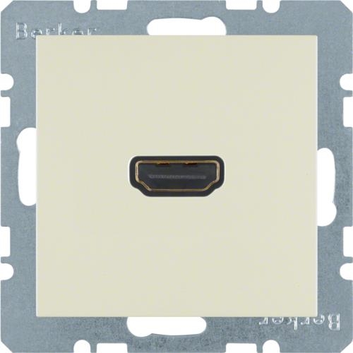 High definition socket out. 90° plugconnection, S.1, White glossy