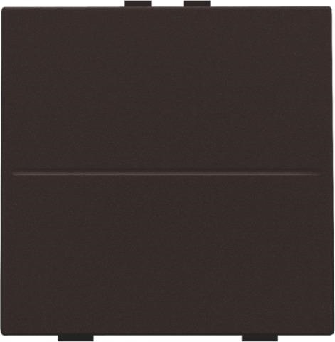 Touche simple pour interrupteur sans fil ou bouton - poussoir à 2 boutons de commande dark Brown